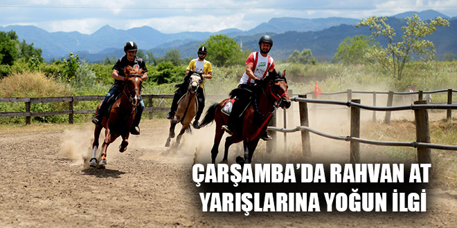 ÇARŞAMBA’DA RAHVAN AT YARIŞLARINA YOĞUN İLGİ